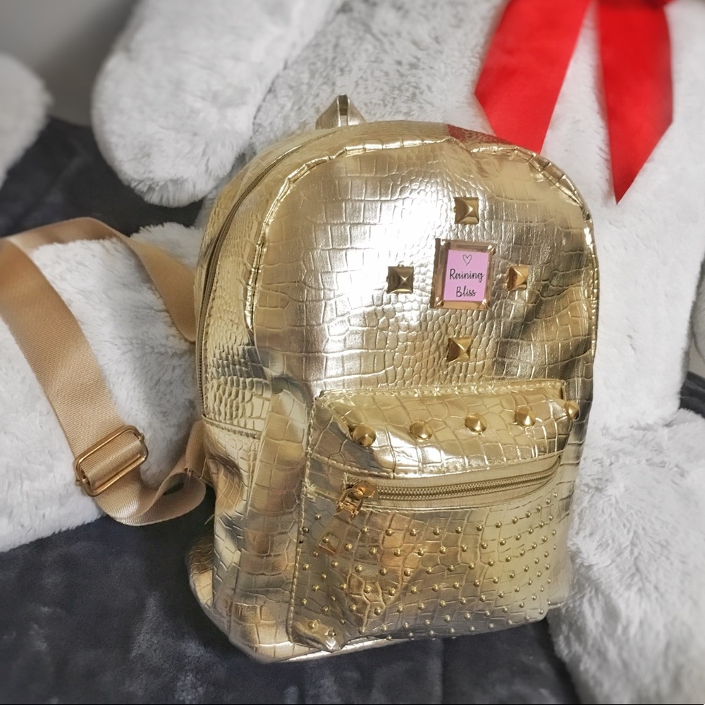 NWT Gold Studded Mini Backpack ✨ - Picture 2 of 7